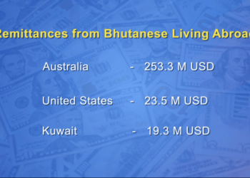 Bhutanese abroad send USD 342.9 M in remittances